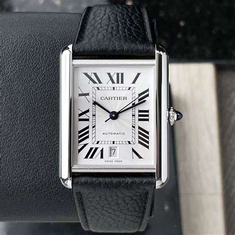 cartier automatic tank watch|cartier military tank watch.